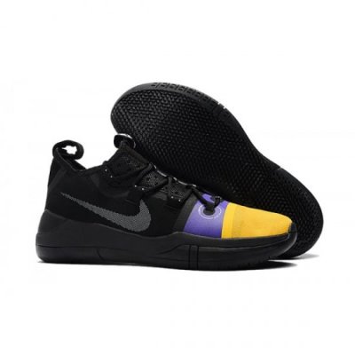 Nike Erkek Kobe Ad Siyah / Sarı / Mor Basketbol Ayakkabısı Türkiye - LGTPR58B